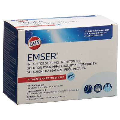 Emser inhalationslösung 8 % ハイパートニッシュ 20 stk