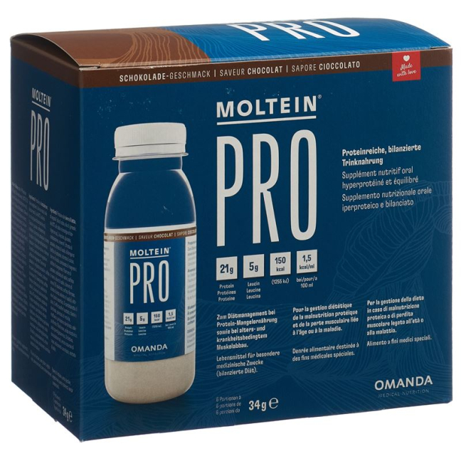 Moltein PRO 1.5 Schokolade – Protein Supplement for Protein-Mangelernährung and Muskelabbau
