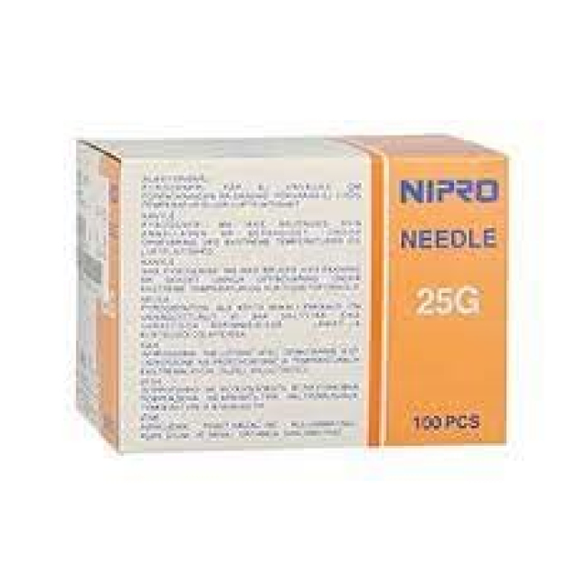 Nipro jarum sekali pakai 0.5x16mm 25Gx5/8 orange 100 pcs