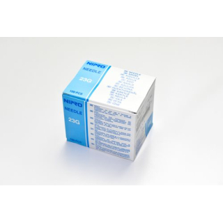Nipro disposable needles 0.6x25mm 23Gx1 blue
