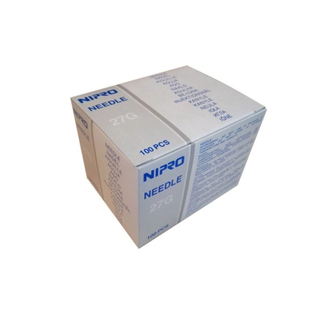 Nipro disposable cannulas 0.4x13mm 27Gx1/2 gray 100 pcs