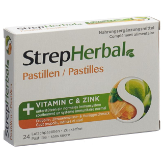 STREPHERBAL pastilles propolis & honey flavored