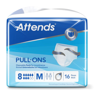 Attends Pull Ons 8 Pant M 16 pcs