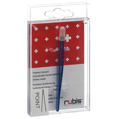 RUBIS Pinzette Spitz blau Inox