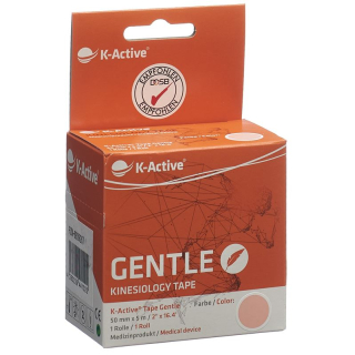 K-Active Kinesiology Tape Gentle 5cmx5m beige gevoelig