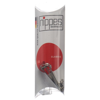 Nippes nail clippers with chain, nickel-plated