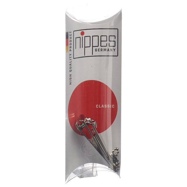 Nippes Nail Clippers with Chain, Nickel-plated