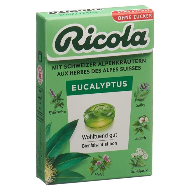 RICOLA Eucalyptus Bonbons with Stevia