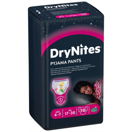 Huggies Drynites Nachtwindeln Pige 4-7Jahre 10 Stk