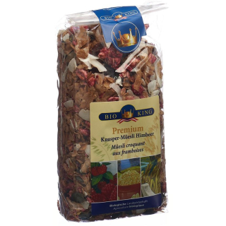 BioKing Premium Crunchy Muesli Raspberry Organic Bag 375 g
