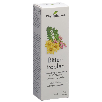 PHYTOPHARMA BITTER DROPS GLASS BOTTLE 50 ML