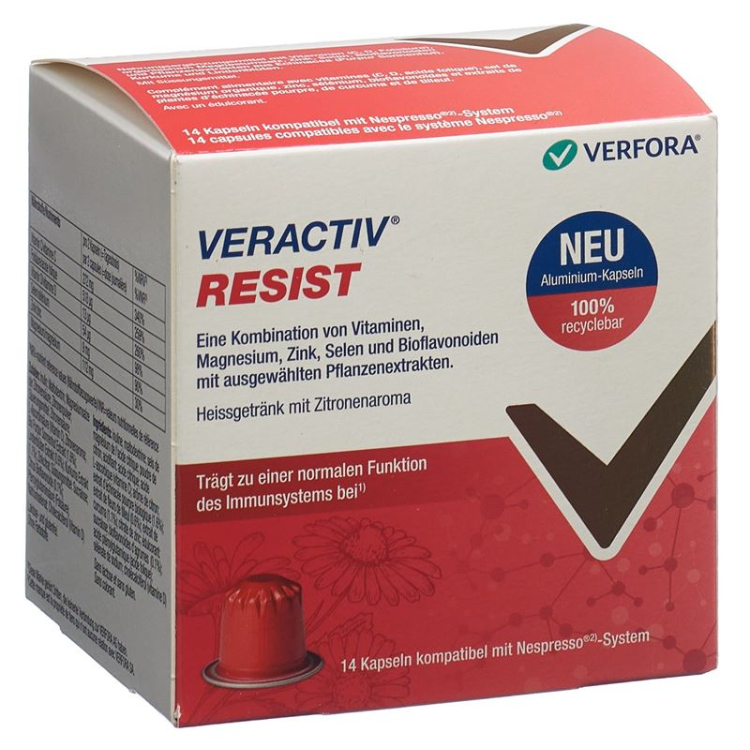 Veractiv Resist nespresso Kapseln Alu 14 Stk