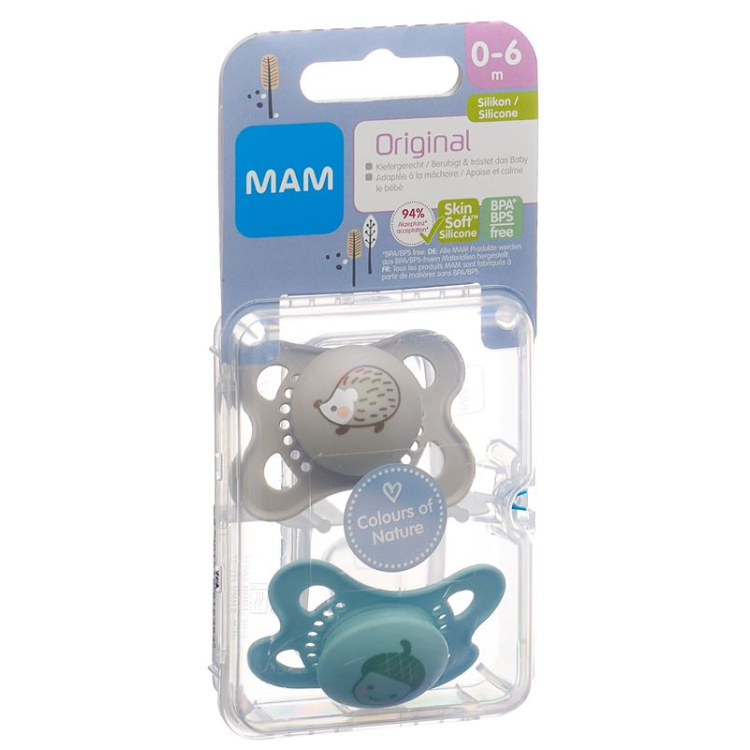 MAM ორიგინალი Nuggi Silicone 0-6m Unisex