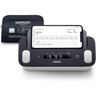 Omron Blutdruck Oberarm EKG-Funktion mit integrierter mit OMRON Connect App inclusive Gratisservice