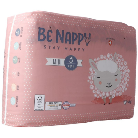 BE NAPPY diapers size 3 4-9kg midi