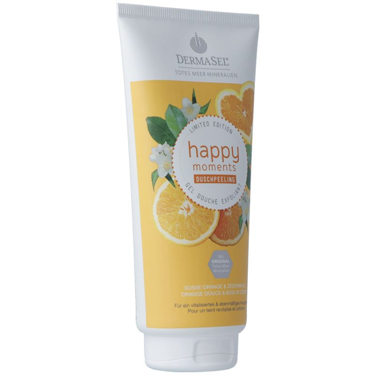 DermaSel Duschpeeling happy moments Deutsch/Französisch Limited Edition Tb 200 մլ