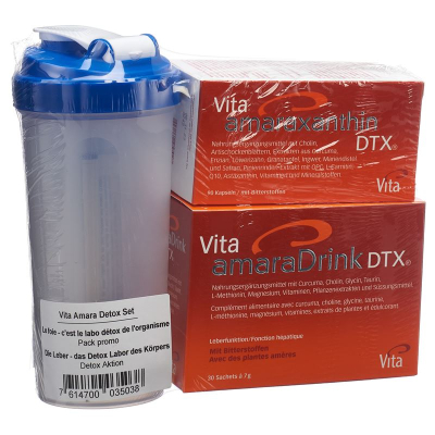 Vita amara Set Kapseln Drink og Shaker