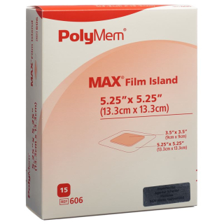 PolyMem Adhesive wound dressing 13.3x13.3cm max movie sterile 15 pcs