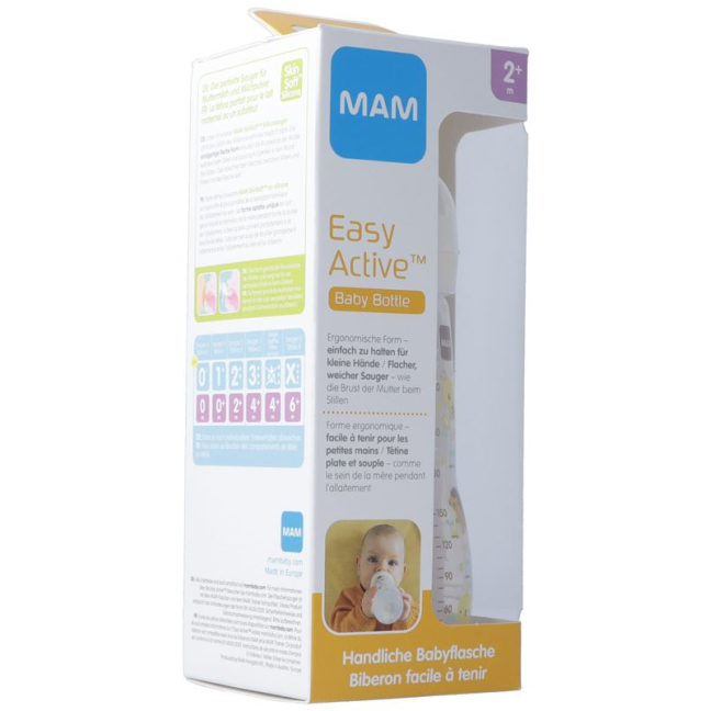 MAM Easy Active Baby Bottle Flasche 270ml 2+ Monate Unisex