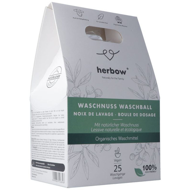 HERBOW Waschnuss Waschball 100% Natural