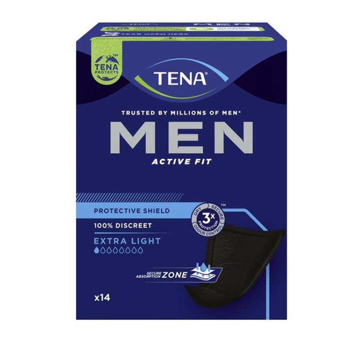 TENA Men プロテクト シールド レベル 0 エクストラ ライト カートン 112 個