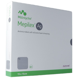 Mepilex Ag foam dressing Safetac 15x15cm silicone 5 pcs