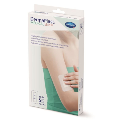 Dermaplast मेडिकल स्किन+ 15x8cm