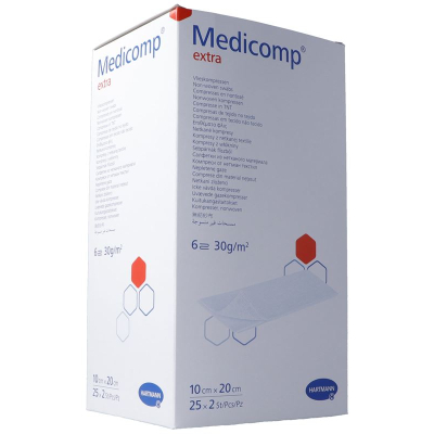 Medicomp extra 6 fach s30 10x20cm ក្រៀវ 25 x 2 stk