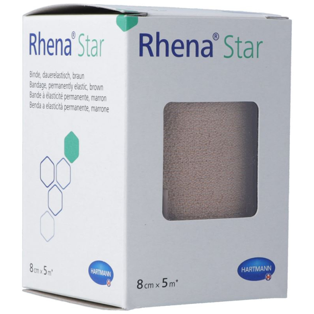 Rhena Star Elastische Binden 8 厘米 x 5 米 hautfarbig