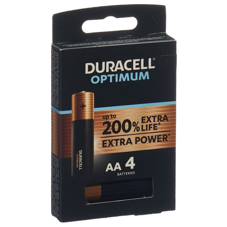 Duracell Battery Optimum AA 4 Stk