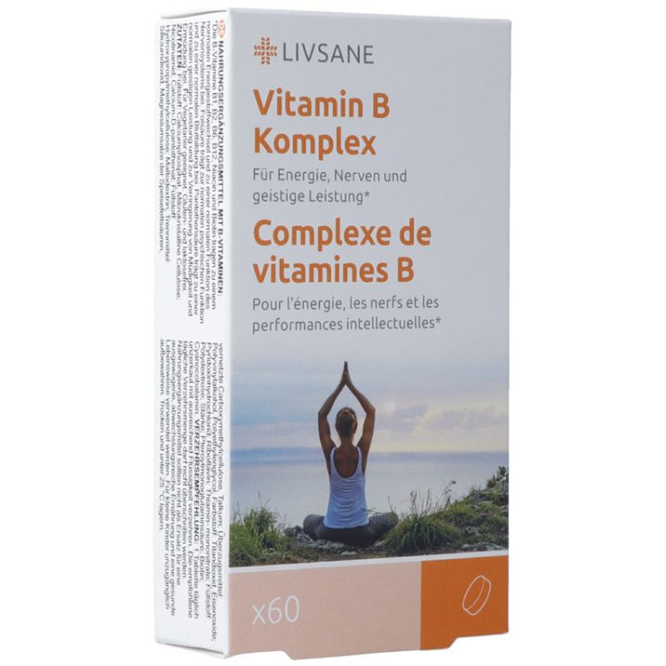 Livsane Vitamin B Complex Tabell CH Versjon 60 Stk