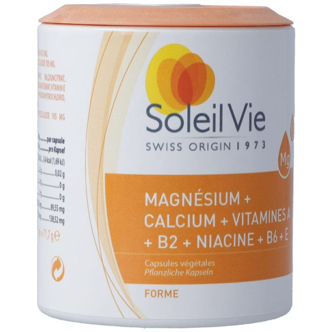 SOLEIL VIE Magneesiumkaltsium + Vit Kaps