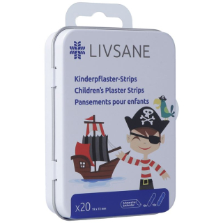 Livsane Children's Plaster Strips Pirate 20 pcs