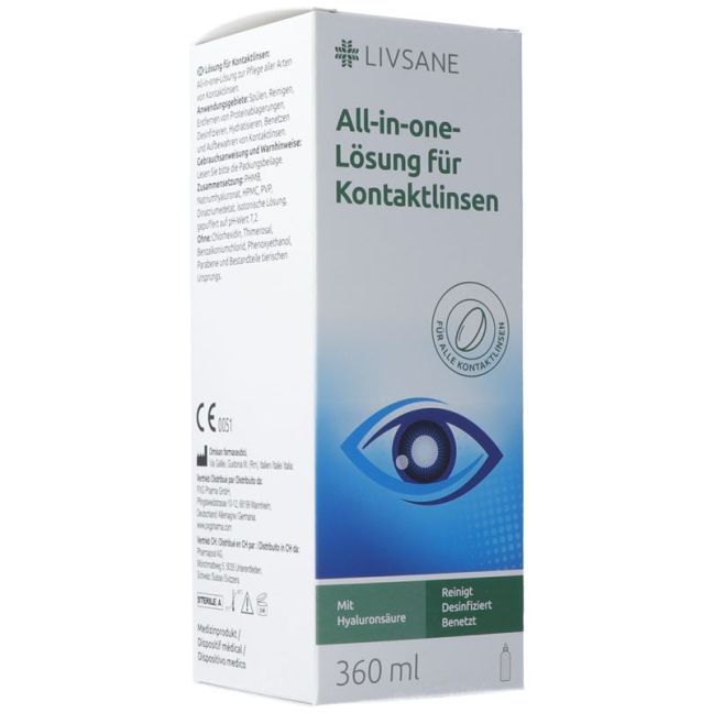 LIVSANE ऑल-इन-वन-Lösung f Kontaktlinsen