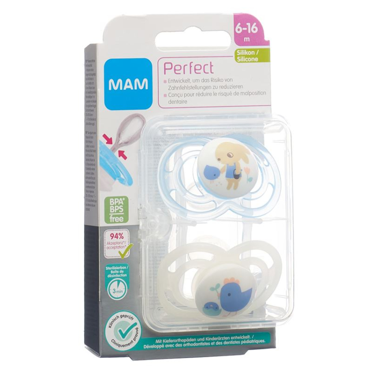 MAM Perfect Nuggi Silikon پسر 6-16 متر