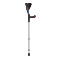 Supair Krücke 140kg alu/blau Softgriff mit Reflektor und Pivoflex-Kapseln, 77-98cm Clip 1 Paar