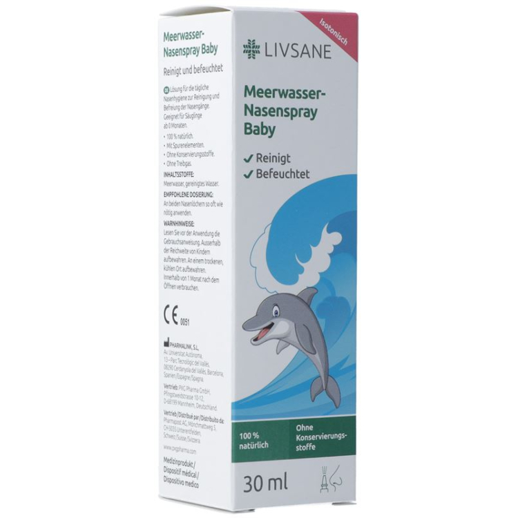 LIVSANE nasal spray baby sea water