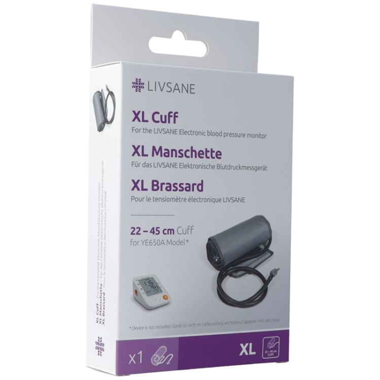 Livsane Manschette XL مقاس 22-45 سم من Blutdruckmessgerät YE650A