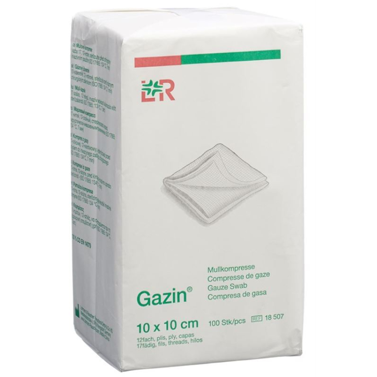 Compresas de gasa Gazin 10x10cm 12 veces RK 100 uds