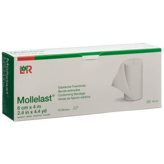 Mollelast elastic fixation bandage 6cmx4m white 100 pcs