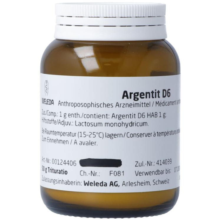 Weleda Argentit Trit D 6 50 ក្រាម។