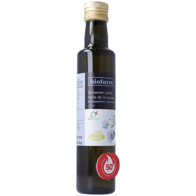 Biofarm linseed oil ch bud bio suisse bottle 5 dl