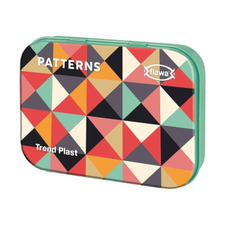 Flawa Trend Plast Patterns tin box 20 pcs