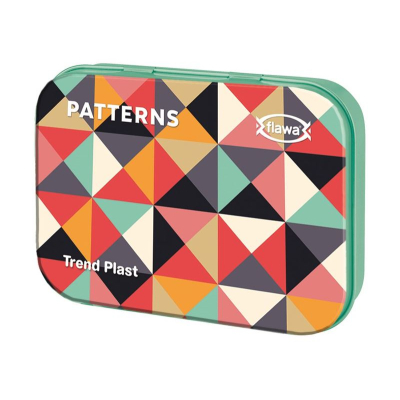 Flawa trend plast patterns tin box 20 stk