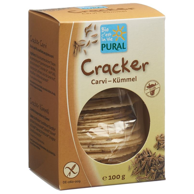 Pural Cracker Caraway Χωρίς γλουτένη 100 γρ