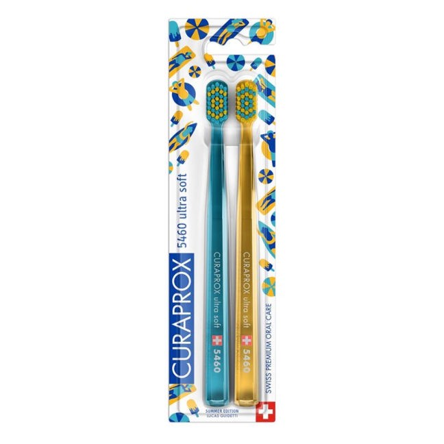 CURAPROX CS 5460 Duo Summer Edition 2022 - Gentle and Efficient Toothbrush