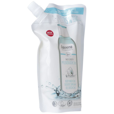 Lavera care shower basis sensitive 2in1 refill bag bag 500 ml