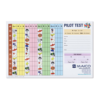 Ujian audiometer/pilot blok penilaian MAICO