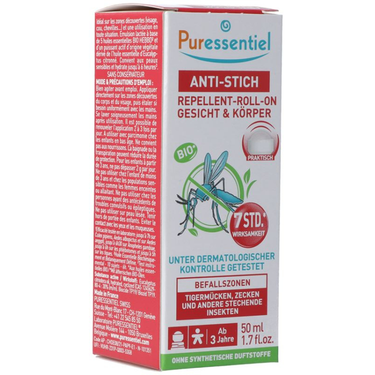 Puressentiel Anti-Stich Abwehrender 롤 온 바이오 50ml