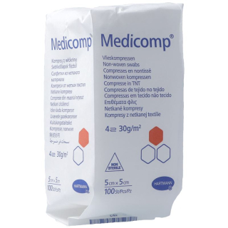 Medicomp 4 fach S30 5x5cm nesterilno Btl 100 Stk